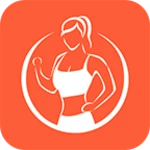 female fitness workout android application logo